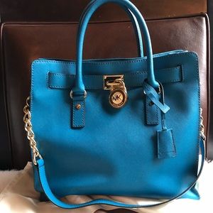Michael Kors Hamilton Saffiano Blue